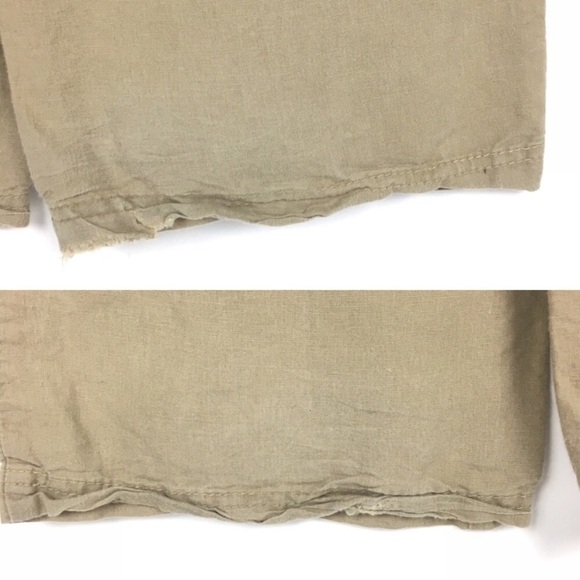 AMERICAN RAG Linen Drawstring Pants Lagenlook Minimalist Lounge Y2K Style Size 1 - Picture 7 of 9